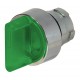 BK33 - 3 position green illuminated selector actuator. On-off-on. (1pc)